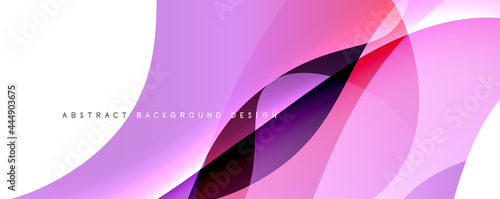 Obraz na płótnie Trendy simple fluid color gradient abstract background with dynamic wave line effect