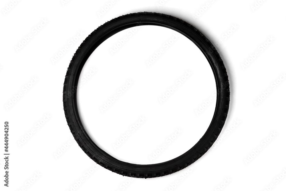 Bicycle tire isolated on white background.