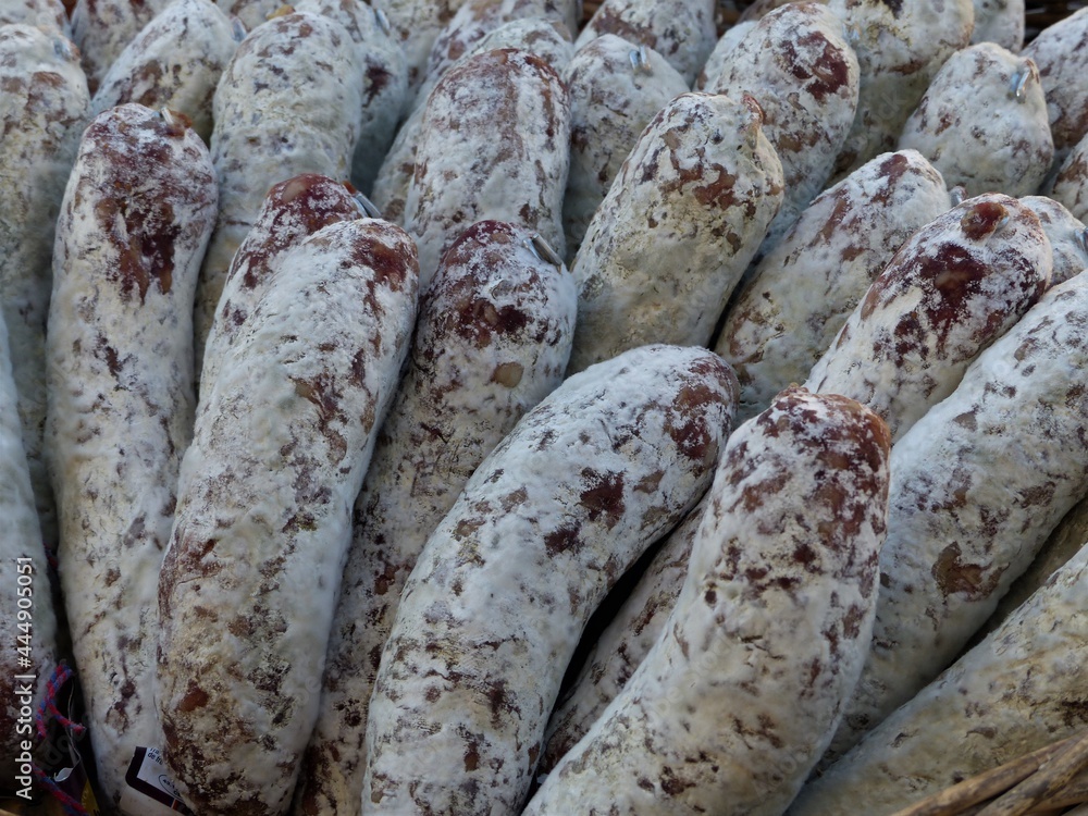 Salami / Wurst / Hartwurst mit weissem Edelschimmel Salami / Wurst / Hartwurst mit weissem Edelschimmel