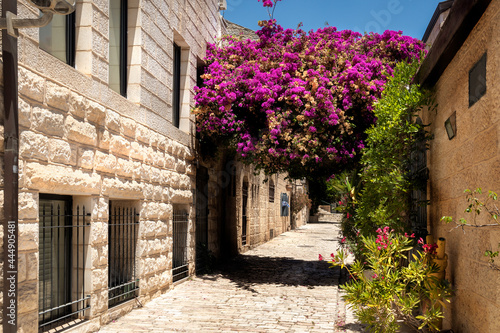 Fototapeta Naklejka Na Ścianę i Meble -  Yemin Moshe Lane in the Summer - Jerusalem