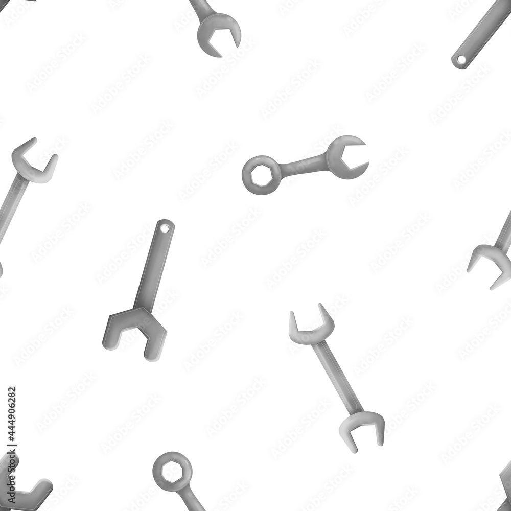 Seamless pattern with tools. Adjustable wrenches on a white background. Seamless pattern with tools. Adjustable wrenches on a white background.