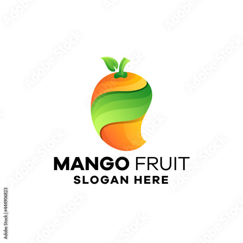 Mango Fruit Gradient Logo Template