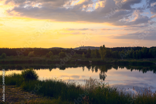 sunrise over the lake