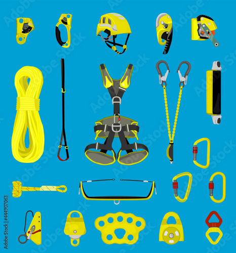 Rope access equipment. The illustration
