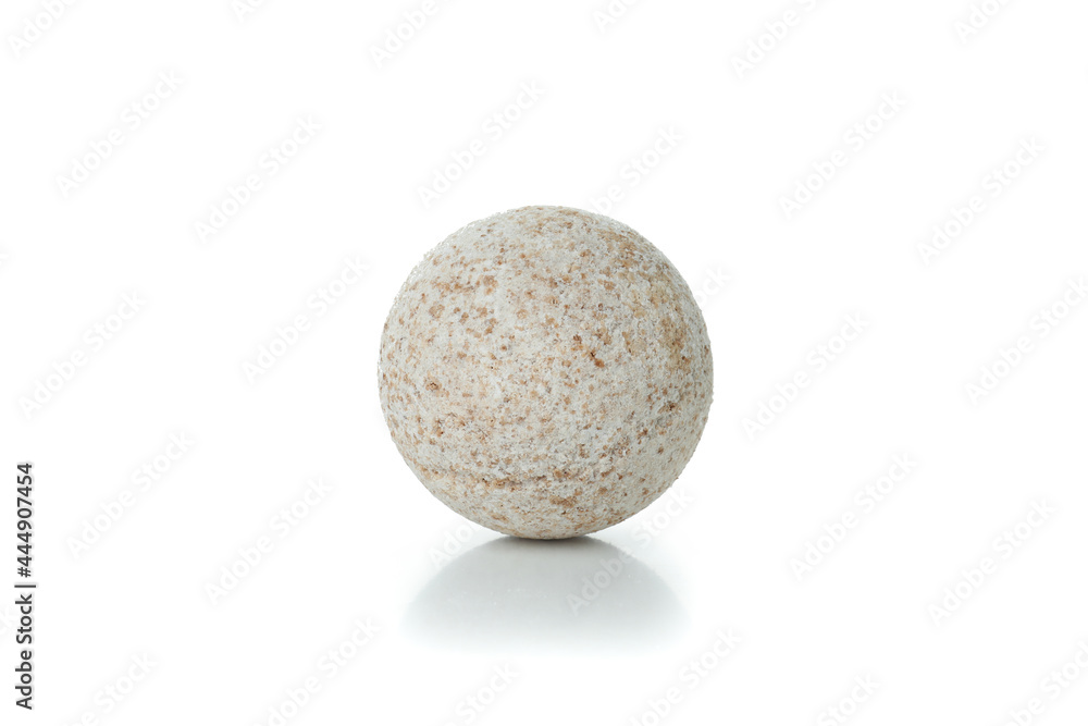 Bath ball isolated on white background, close up Bath ball isolated on white background, close up
