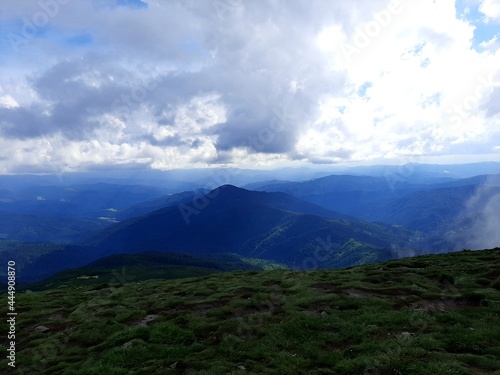 mountains and clouds