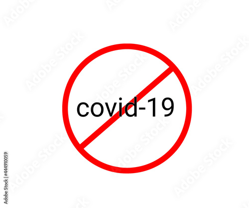 Free Download no entry sign coronavirus or covid-19 on white backgrounds,Design for banner, flyers, print, poster, wallpaper - GFXLoad