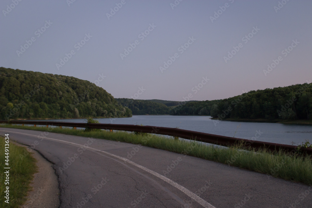 Fototapeta premium road to the river in Borovik Croatia