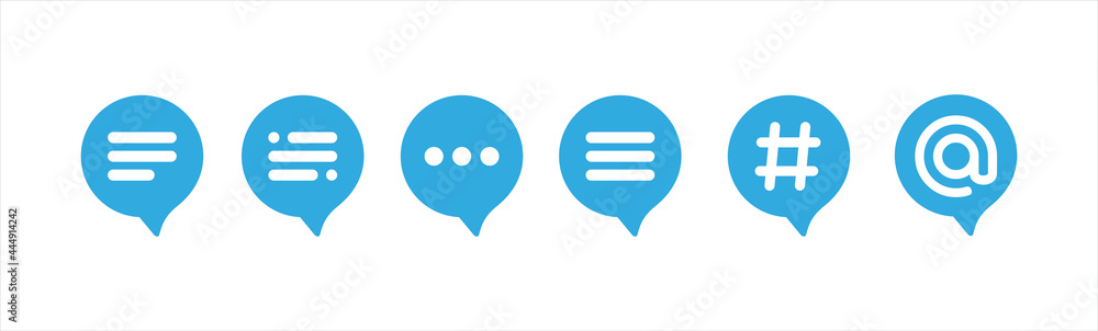 Chat icon vector isolated on background. Trendy message symbol. Hashtag icon in bubble. Hashtag speech bubble icon. Pixel perfect. Vector illustration. - obrazy, fototapety, plakaty 