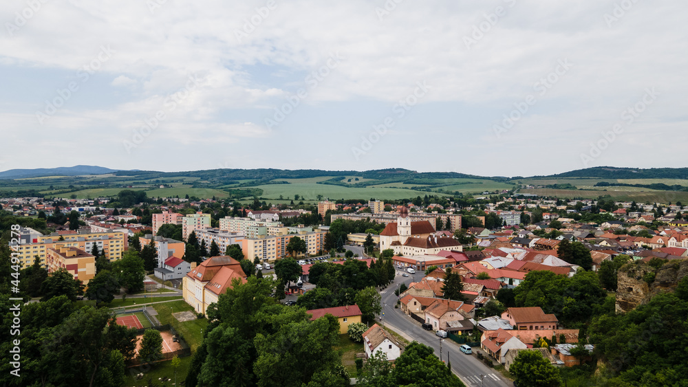 Aerial view of the town of Filakovo in Slovakia