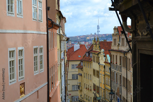 The historical street in The Old Town of Prague, Vysehrad, Czech republic. 