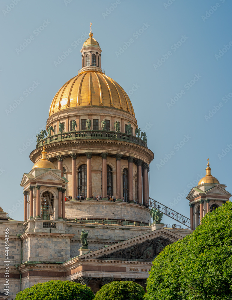 Golden dome of Saint Isaac's Cathedral in Saint Petersburg Golden dome of Saint Isaac's Cathedral in Saint Petersburg