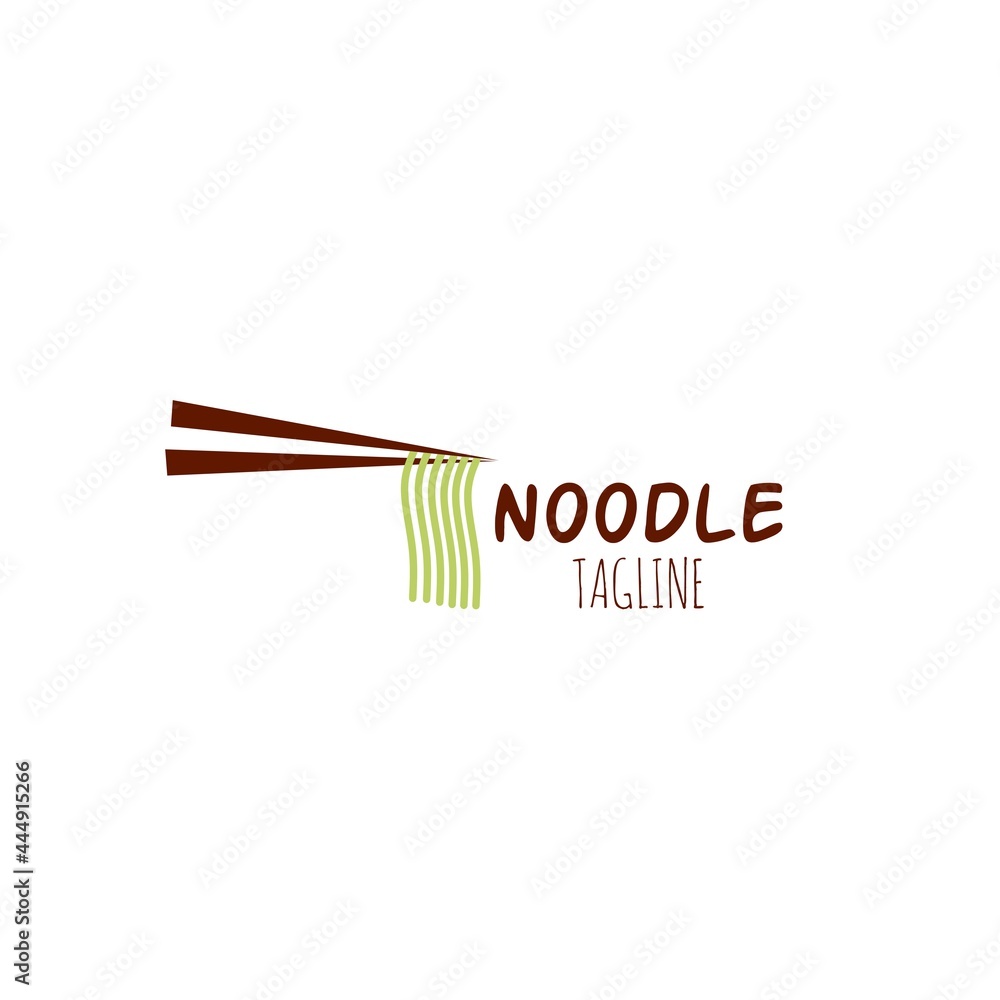 Noodle logo design, noodles logo design concept vector