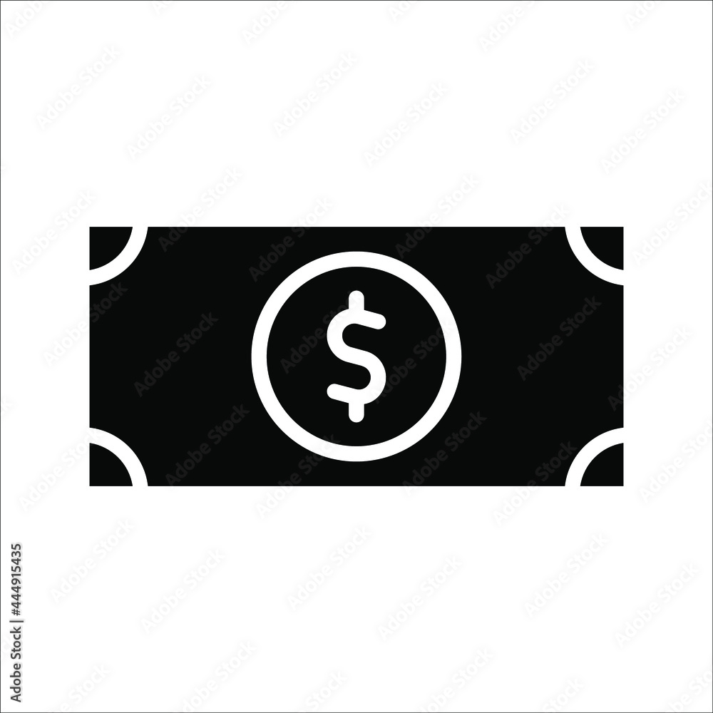 Money icon cash. vector illustration on white background. color editable Money icon cash. vector illustration on white background. color editable