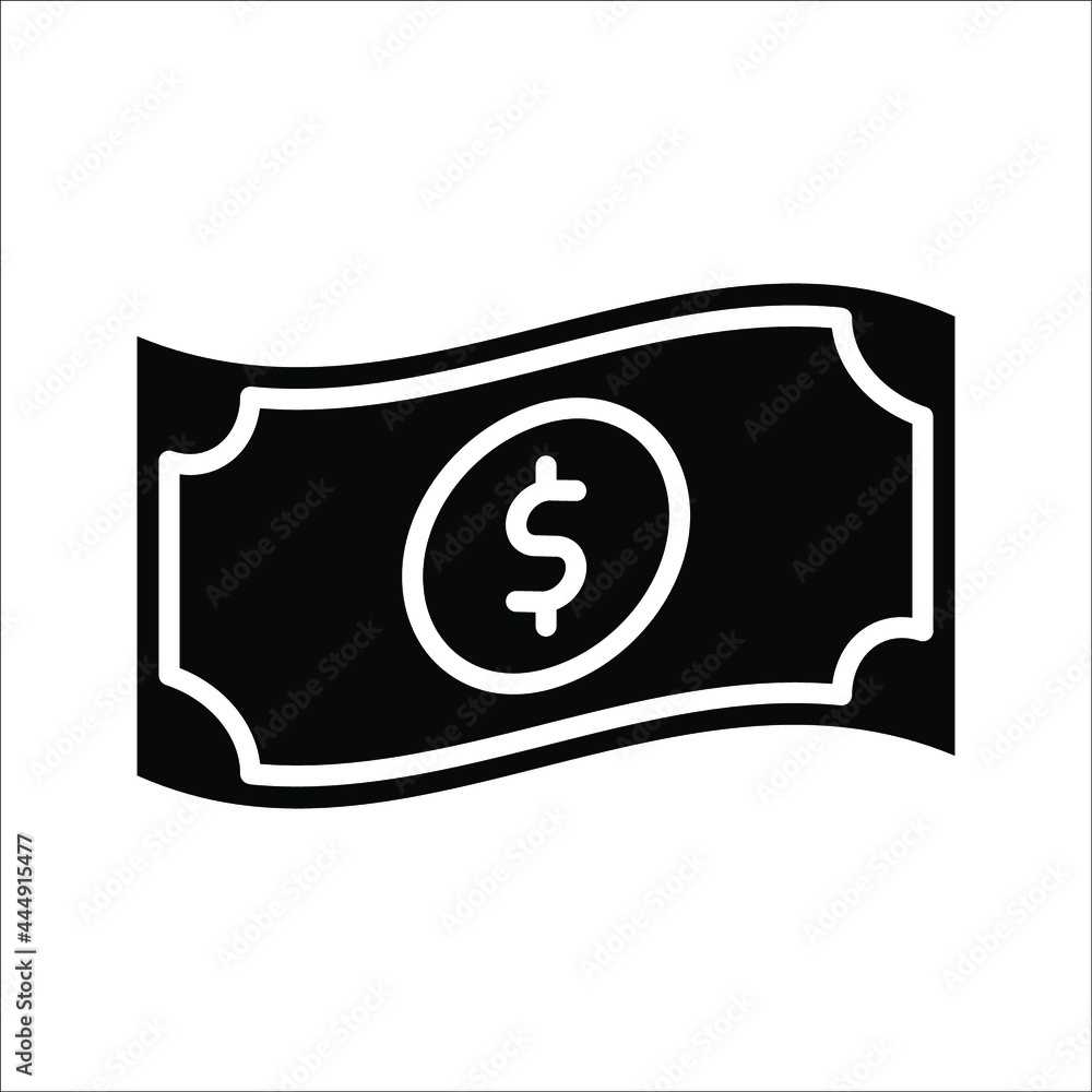 Money icon cash. vector illustration on white background. color editable Money icon cash. vector illustration on white background. color editable