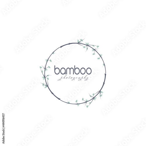 Vector floral logo template in elegant and minimal style on white background illustration
