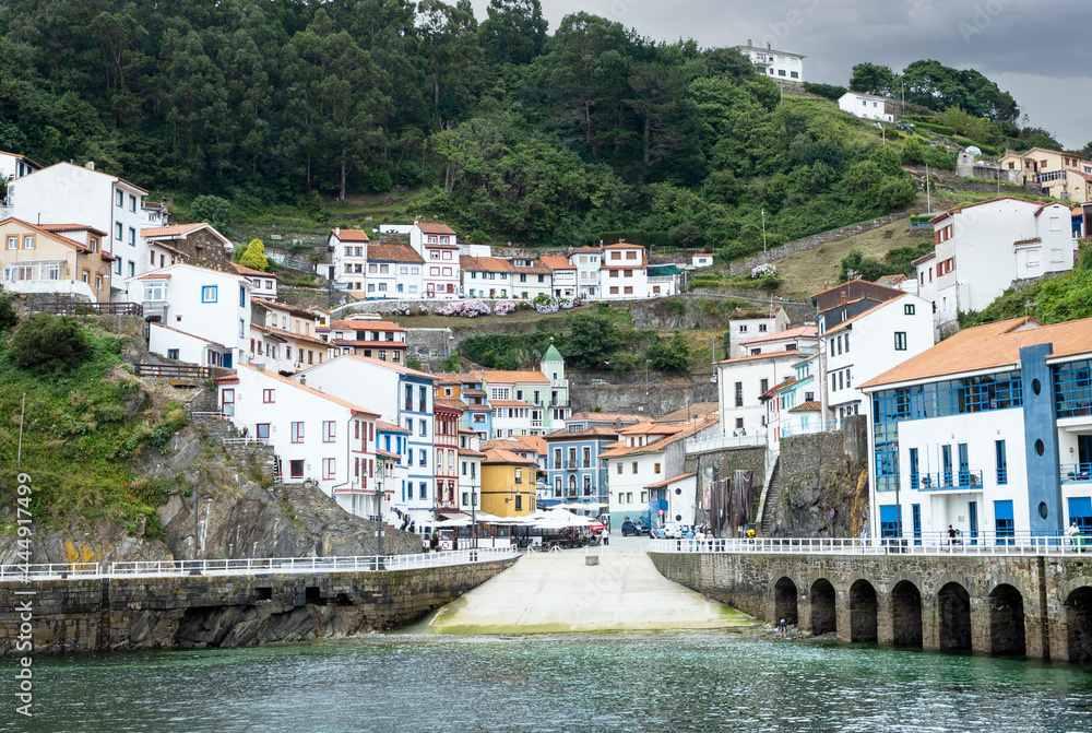Cudillero, coastal town in Asturias, northern Spain. Landscape photography