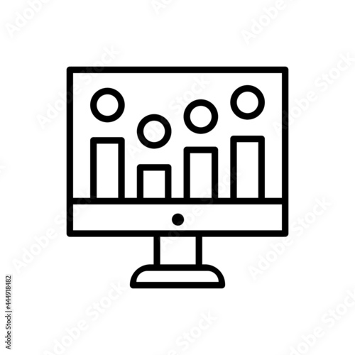 Data analysis icon vector set. profit graph illustration sign collection. data science symbol or logo.