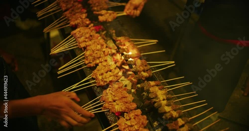 Chicken Satay at TTDI Night Market in Kuala Lumpur, Malaysia 