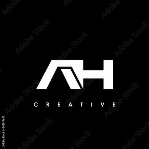 AH Letter Initial Logo Design Template Vector Illustration