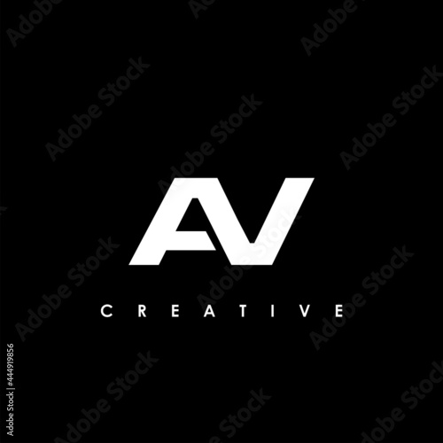 AV Letter Initial Logo Design Template Vector Illustration