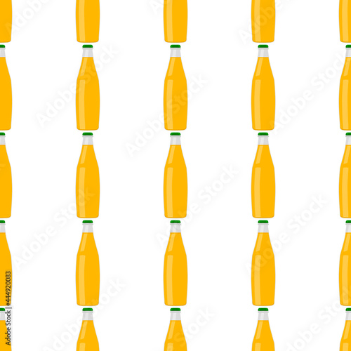 Illustration on theme seamless beer glass bottles with lid for brewery