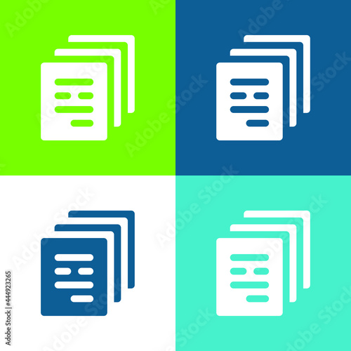 Archives Flat four color minimal icon set