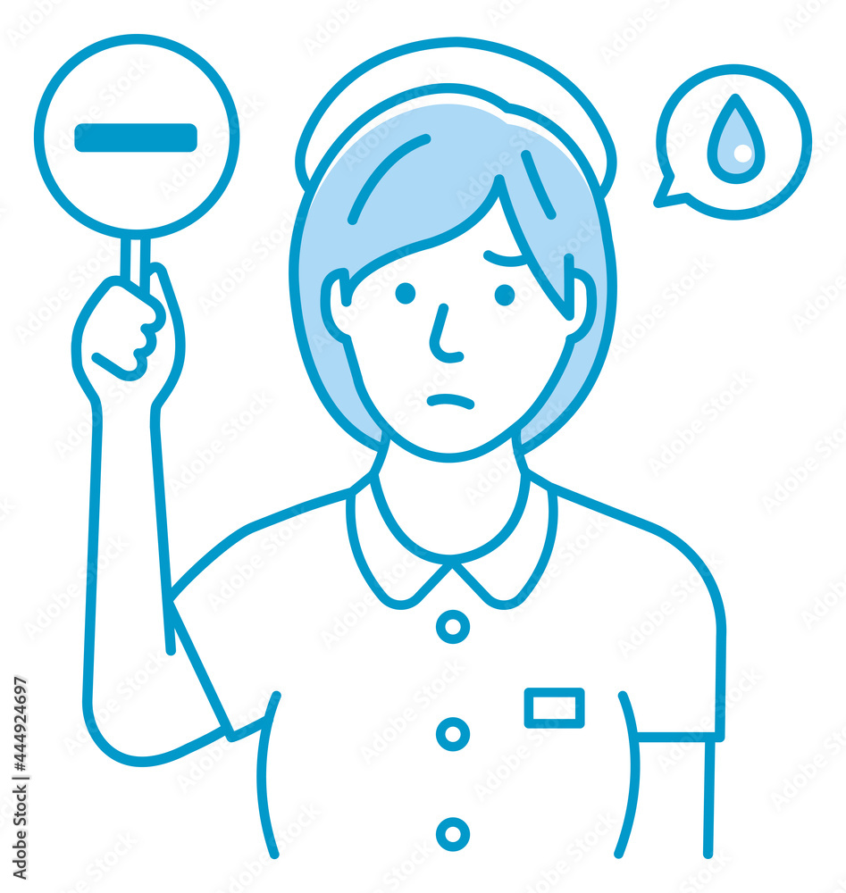 Nurse showing placard vector illustration Nurse showing placard vector illustration