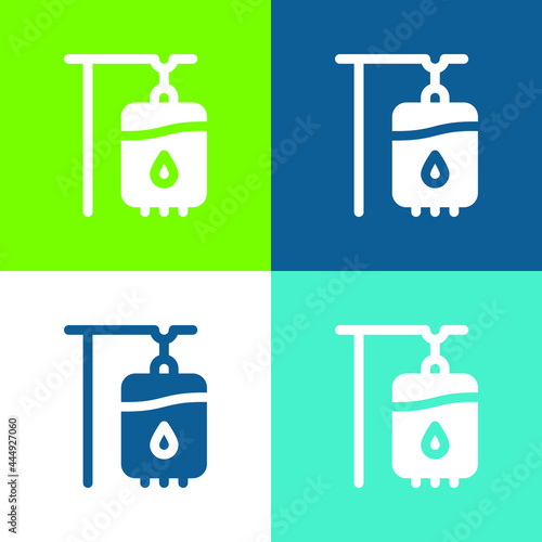 Blood Transfusion Flat four color minimal icon set