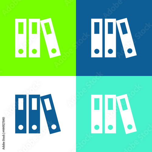 Archives Flat four color minimal icon set