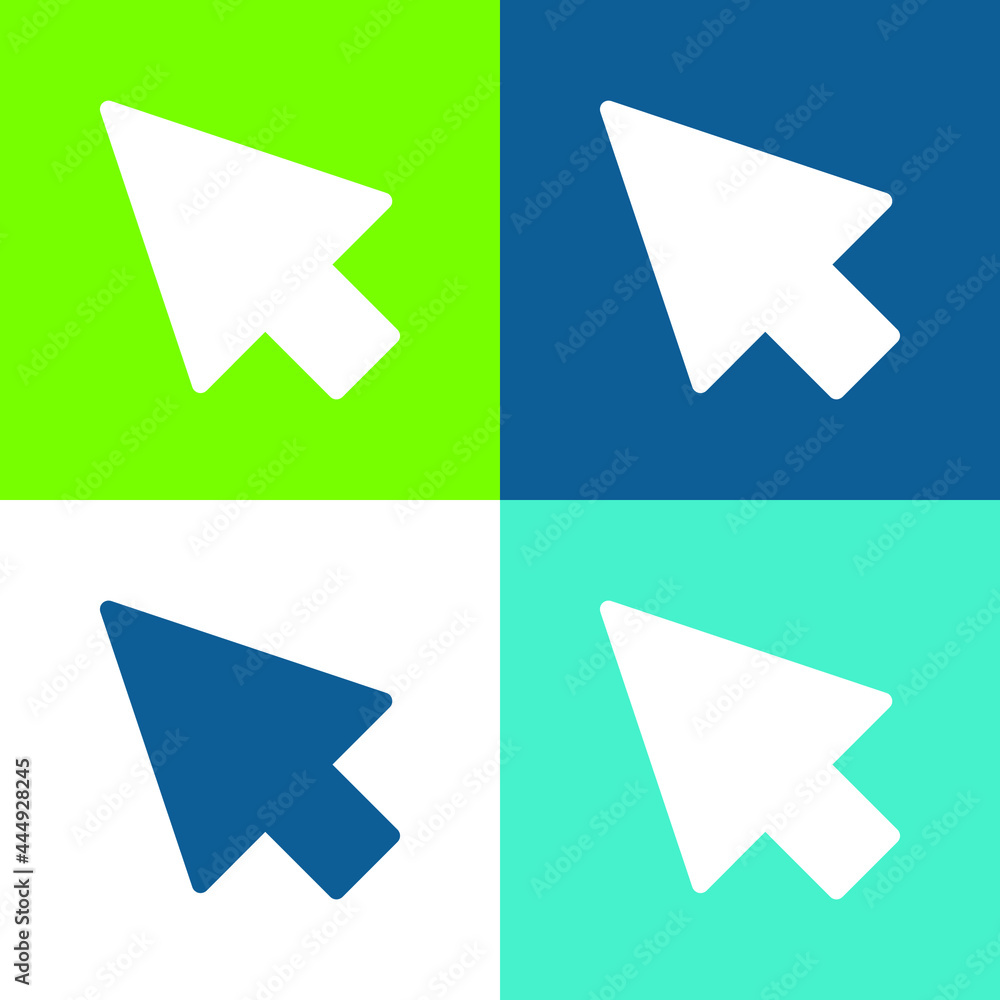 Arrow Flat four color minimal icon set Arrow Flat four color minimal icon set