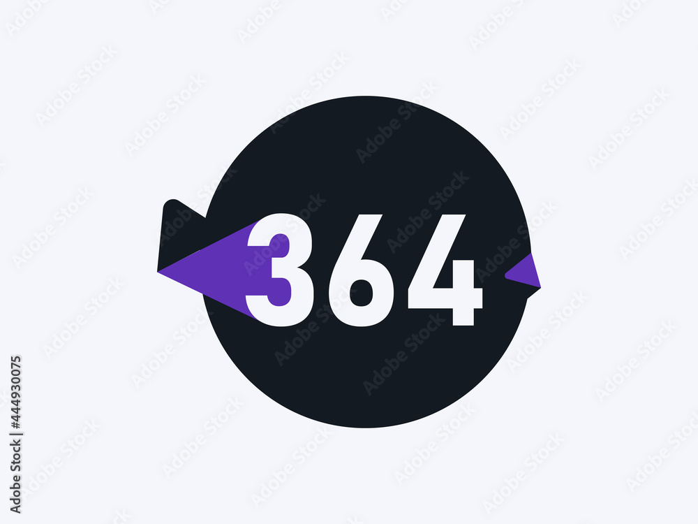 Number 364 logo icon design vector image Number 364 logo icon design vector image