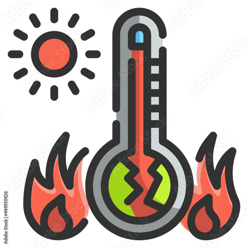 temperature line icon