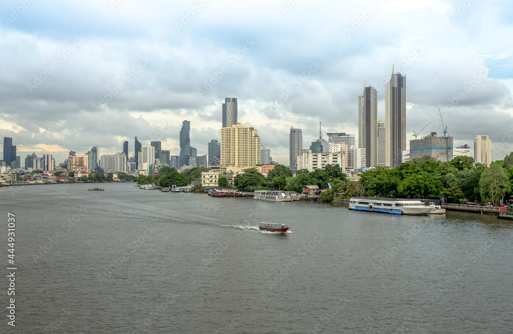 Chao Phraya River and river side view