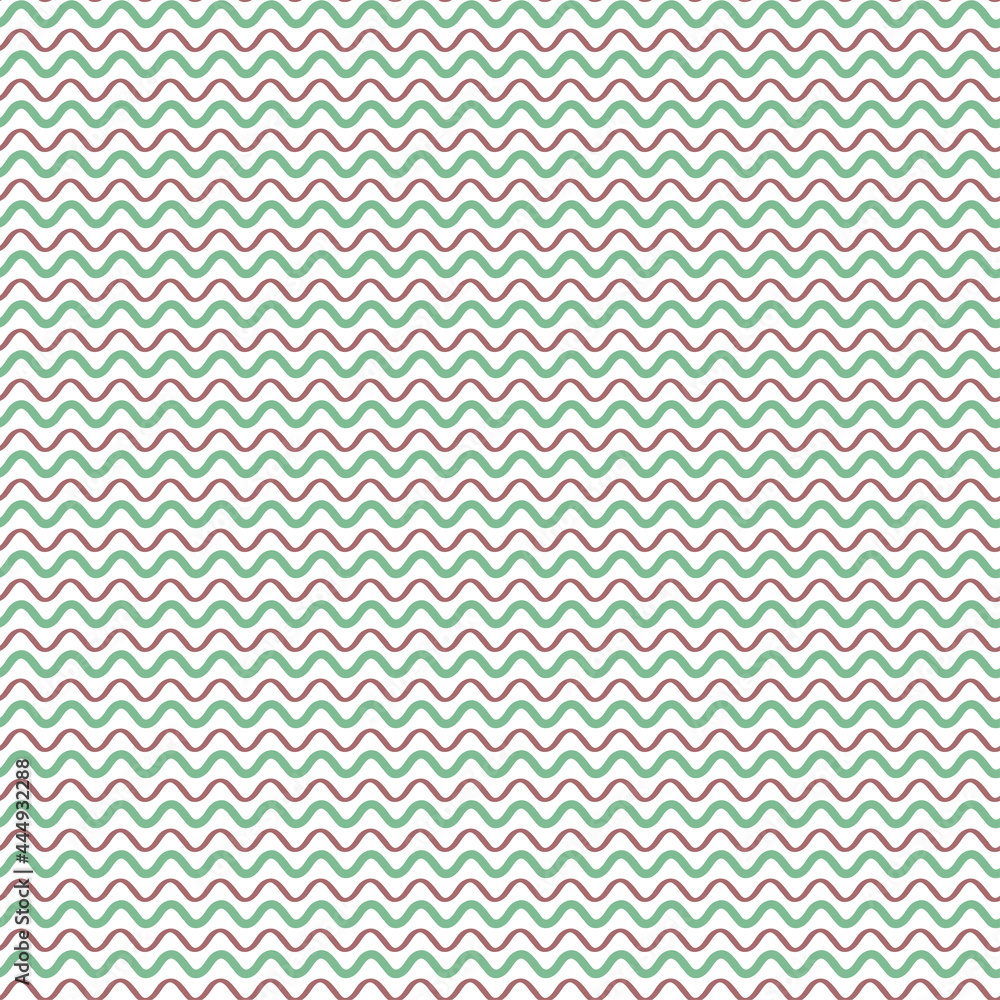 Seamless pattern background of wavy lines red and green colors Seamless pattern background of wavy lines red and green colors