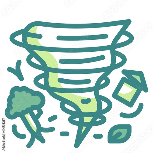 tornado blue line icon