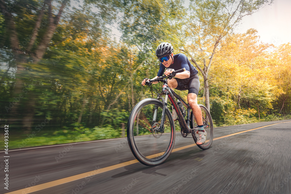 Road top bike downhill