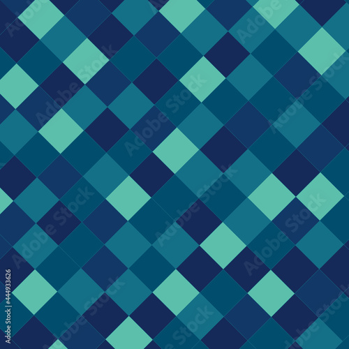 Navey Blue Mosaic.Geometric Background. Square Shape Pattern use for fabric,print,product,tiles,packaging,wallpaper,clothing,wrapping,surface.Vector illustration photo