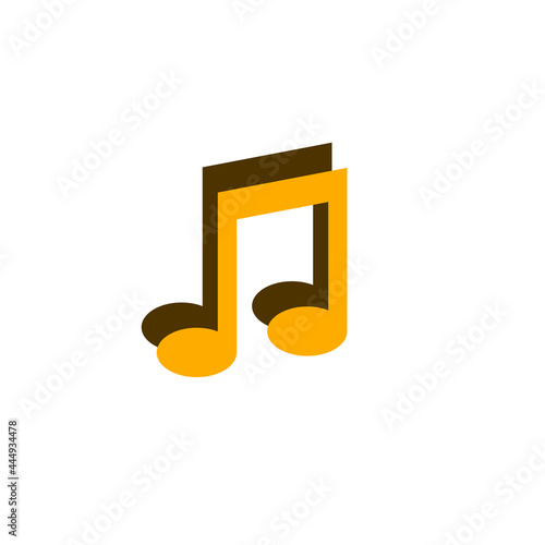 music, melody, note icon. Vector illustration for graphic design, Web, UI, app