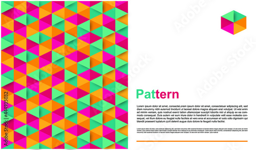 Abstract pattern triangle and hexagon photo