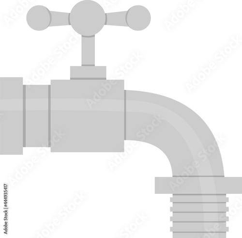 Vector illustration of emoticon of a faucet