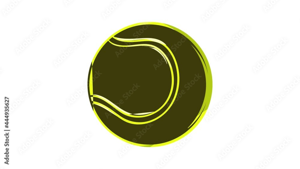 Tennis ball icon animation cartoon best object isolated on white background Tennis ball icon animation cartoon best object isolated on white background