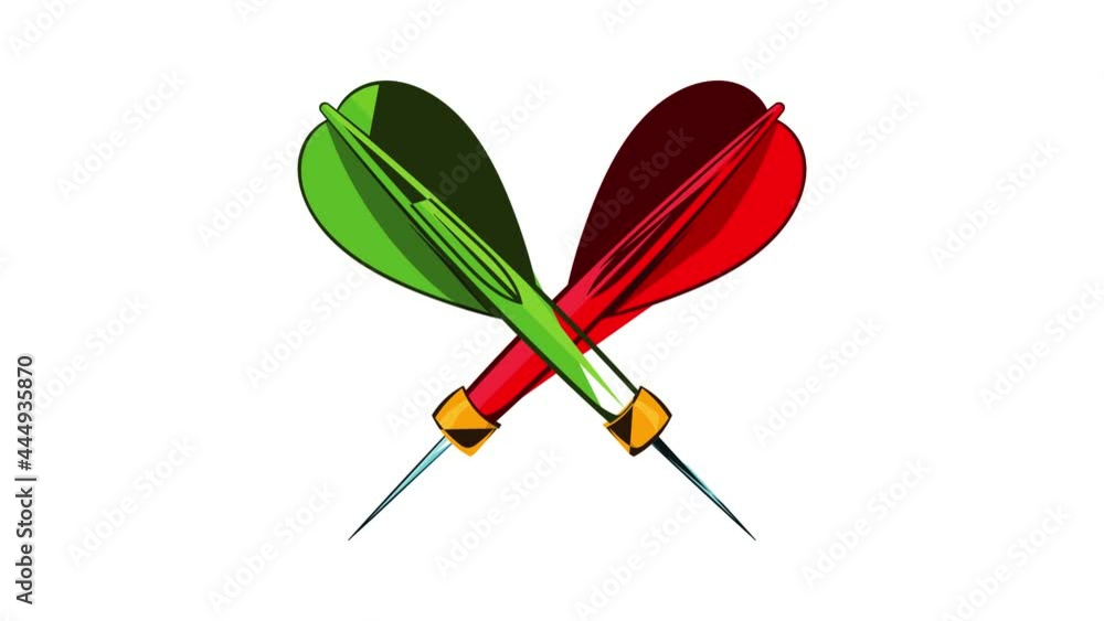 Darts icon animation cartoon best object isolated on white background Darts icon animation cartoon best object isolated on white background