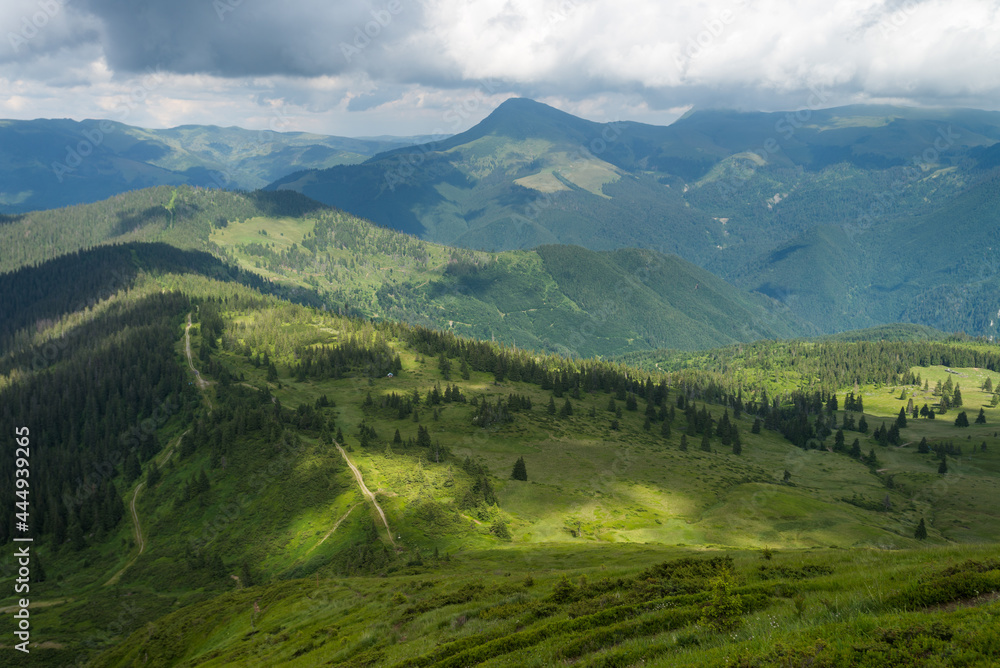 Hiking trail, tourist routes in Maramures Carpathian Mountains