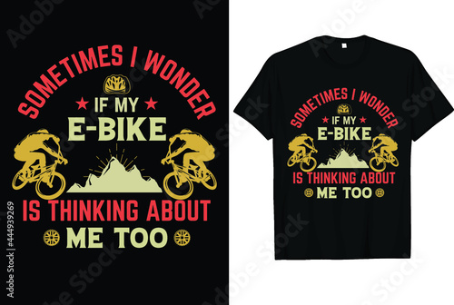 Biking  Bicycle  E-bike  Vintage  Cycling T-shirt Design