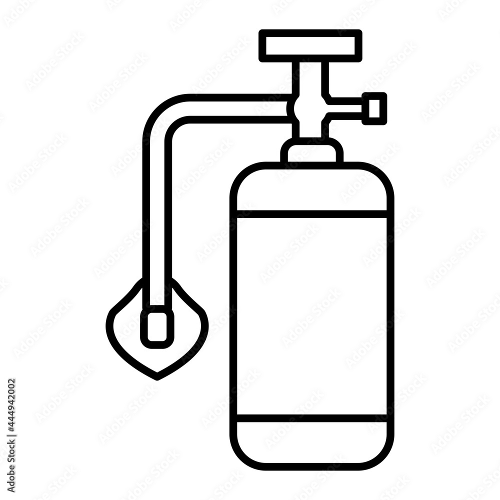 Vector Oxygen Tank Outline Icon Design Vector Oxygen Tank Outline Icon Design