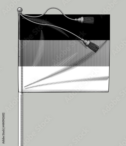 Vintage engraving stylized drawing of Germany flag