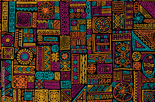 Traditional african vector seamless pattern design