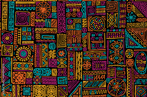 Traditional african vector seamless pattern design