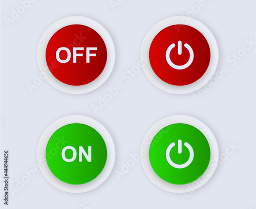 Power button on off icons - switch buttons 